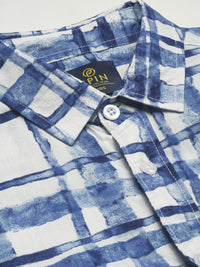 PIPIN Boys Printed Shirt Indigo Blue
