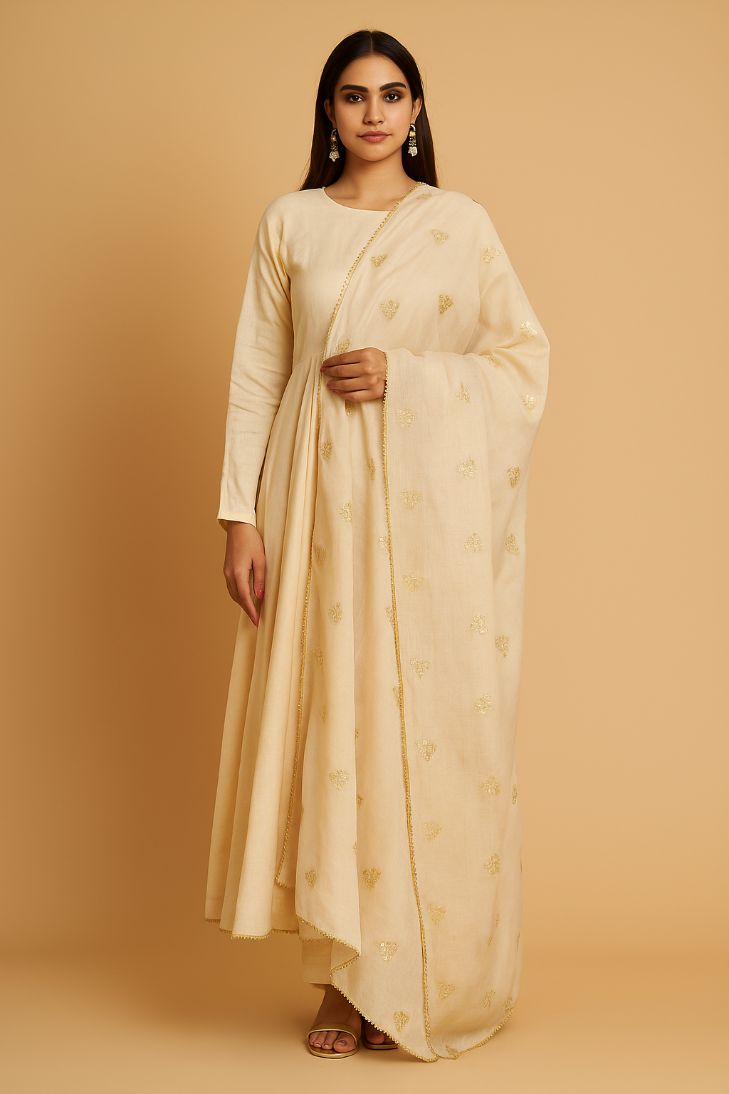 Dupatta-Gold - De Moza
