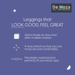 De Moza -Women's Red Leggings Premium Ankle Length - De Moza