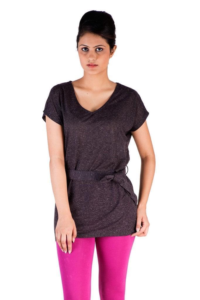De Moza - Ladies Black Solid Top - De Moza