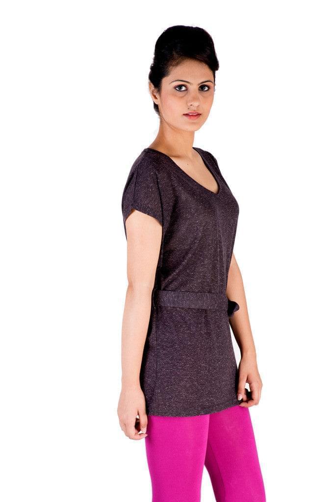 De Moza - Ladies Black Solid Top - De Moza