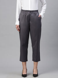 De Moza Women Formal Pant Light Grey