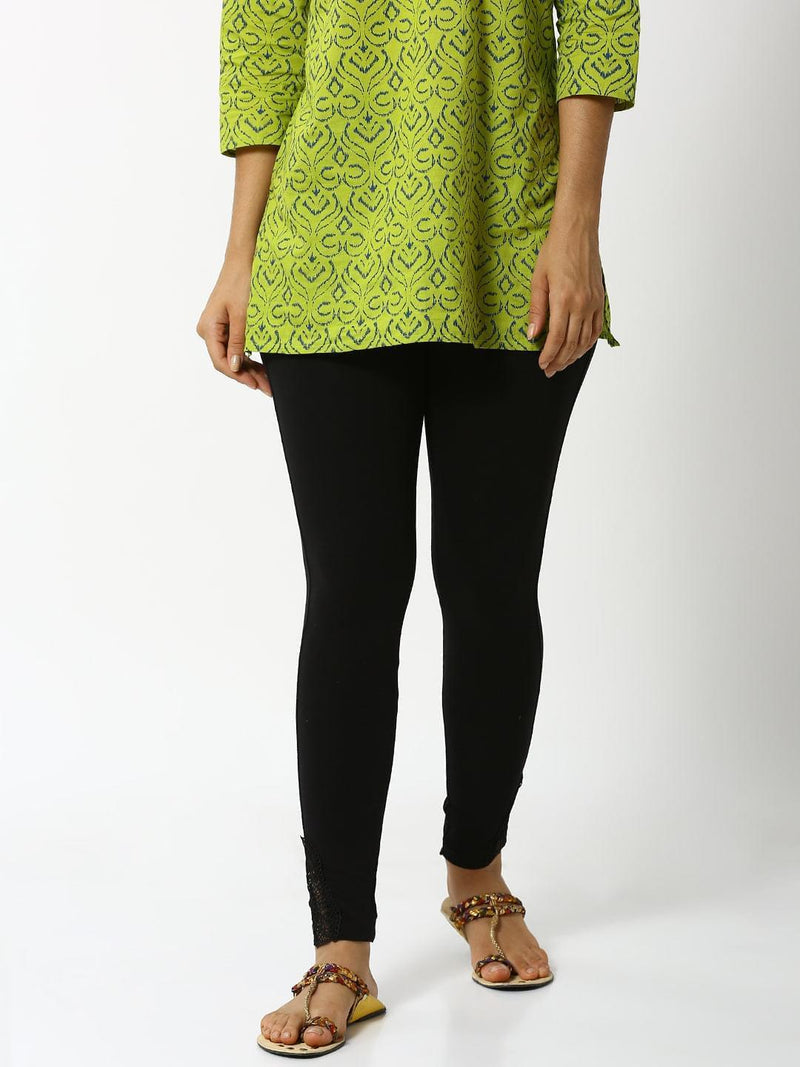 De Moza - Ladies Lace Leggings Black - De Moza