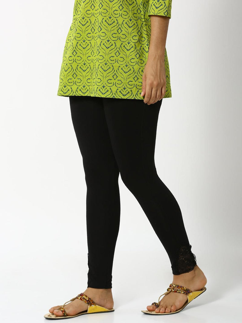 De Moza - Ladies Lace Leggings Black - De Moza