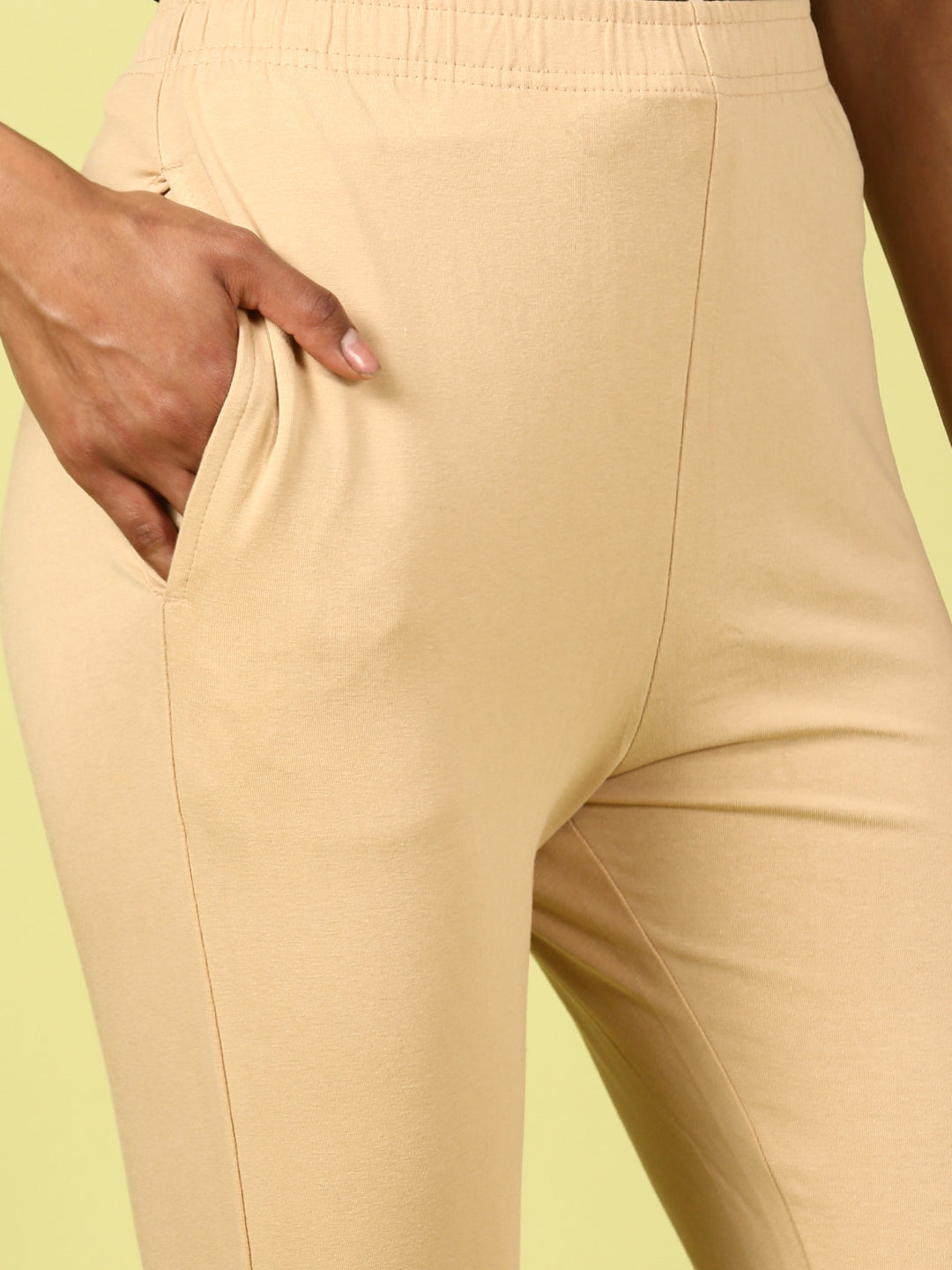 Women's Needle Pants Beige - De Moza