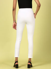 Women's Needle Pants White - De Moza