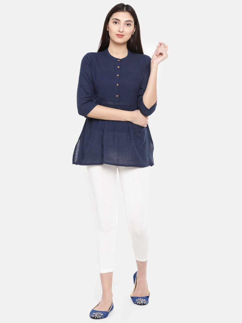 De Moza - Women's 3/4th Leggings White - De Moza
