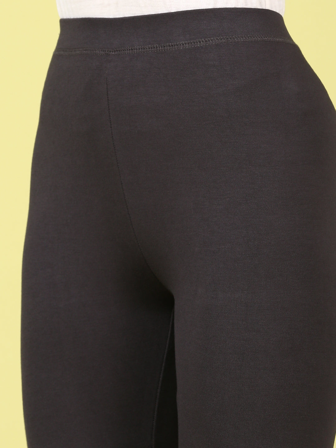 Ankle Length Leggings Viscose-Dark Grey - De Moza