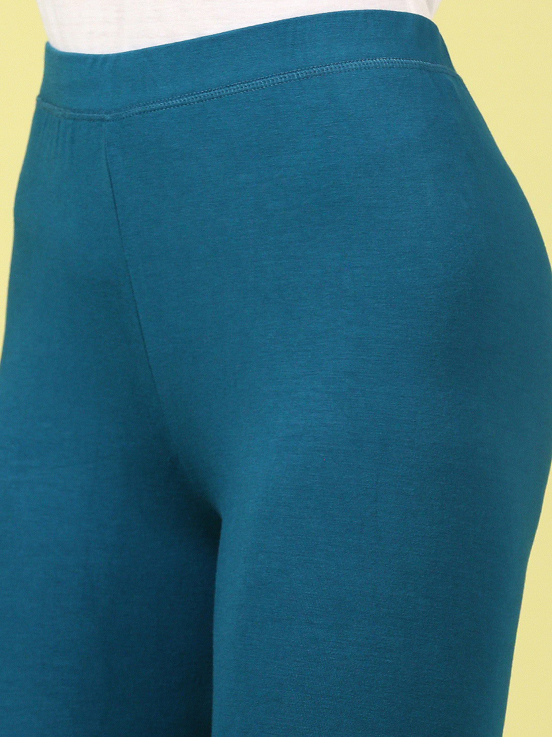 Ankle Length Leggings Viscose-Dark Teal - De Moza