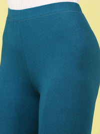 Ankle Length Leggings Viscose-Dark Teal - De Moza