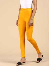 Ankle Length Leggings Viscose-Dark Yellow - De Moza