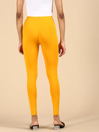 Ankle Length Leggings Viscose-Dark Yellow - De Moza