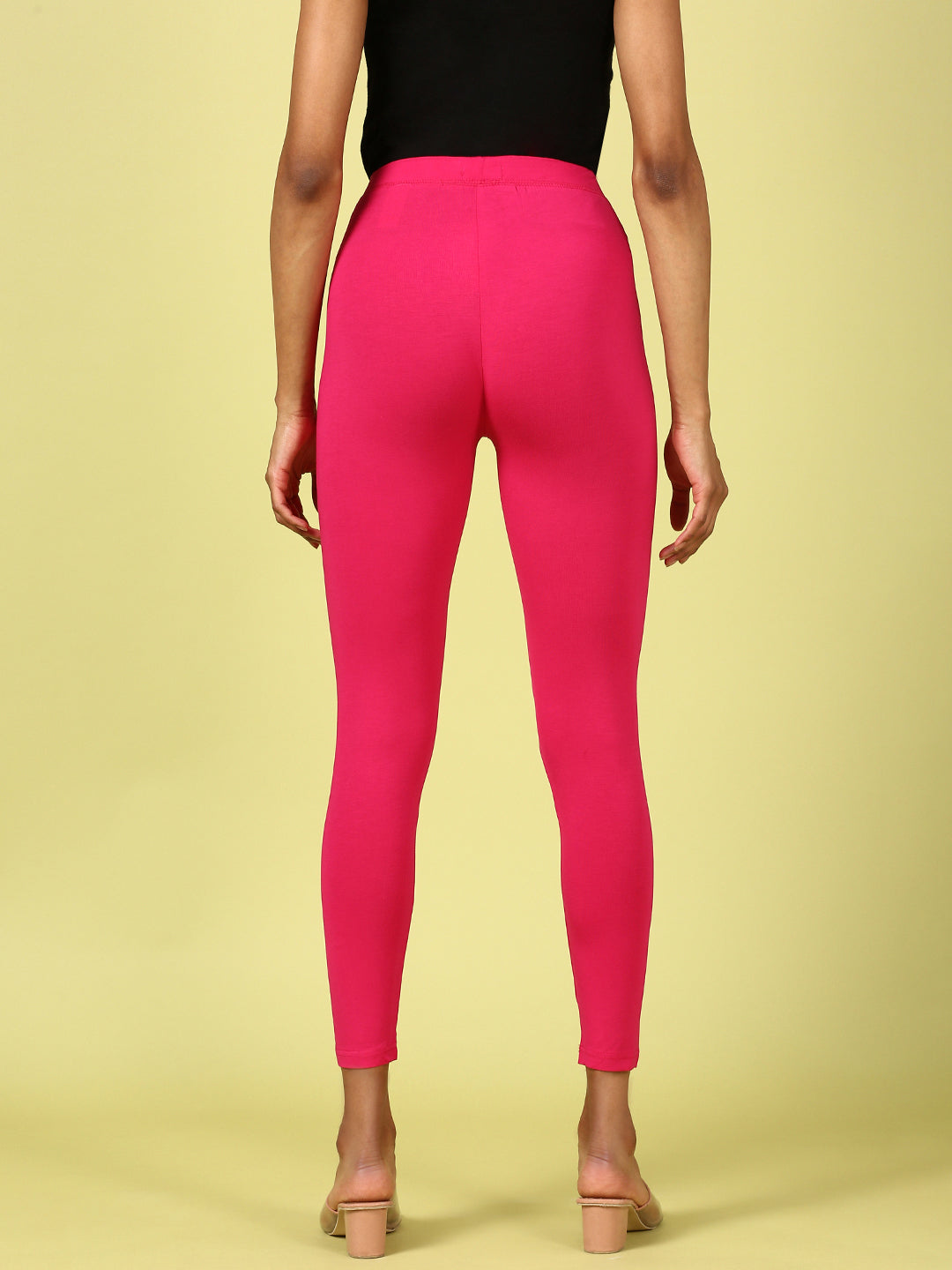 Ankle Length Leggings Viscose-Fuchsia - De Moza