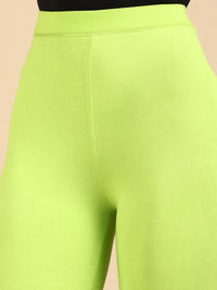 Ankle Length Leggings Viscose-Lime - De Moza