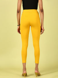 Ankle Length Leggings Viscose-Mustard - De Moza