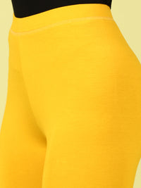 Ankle Length Leggings Viscose-Mustard - De Moza