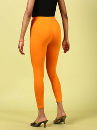 Ankle Length Leggings Viscose-Orange - De Moza