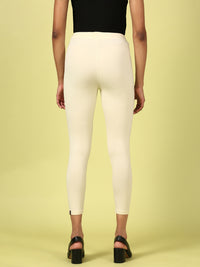 Ankle Length Leggings Viscose-Ecru - De Moza