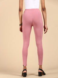 Ankle Length Leggings Viscose-Dusty Pink - De Moza