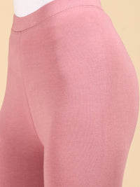 Ankle Length Leggings Viscose-Dusty Pink - De Moza