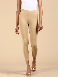 De Moza Ladies Ankle Length Leggings Solid Cotton Skin - De Moza