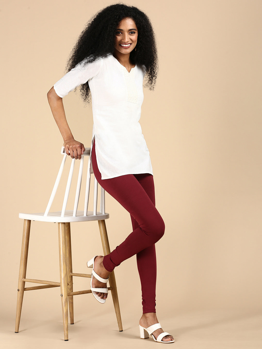 Churidar Leggings Maroon - De Moza