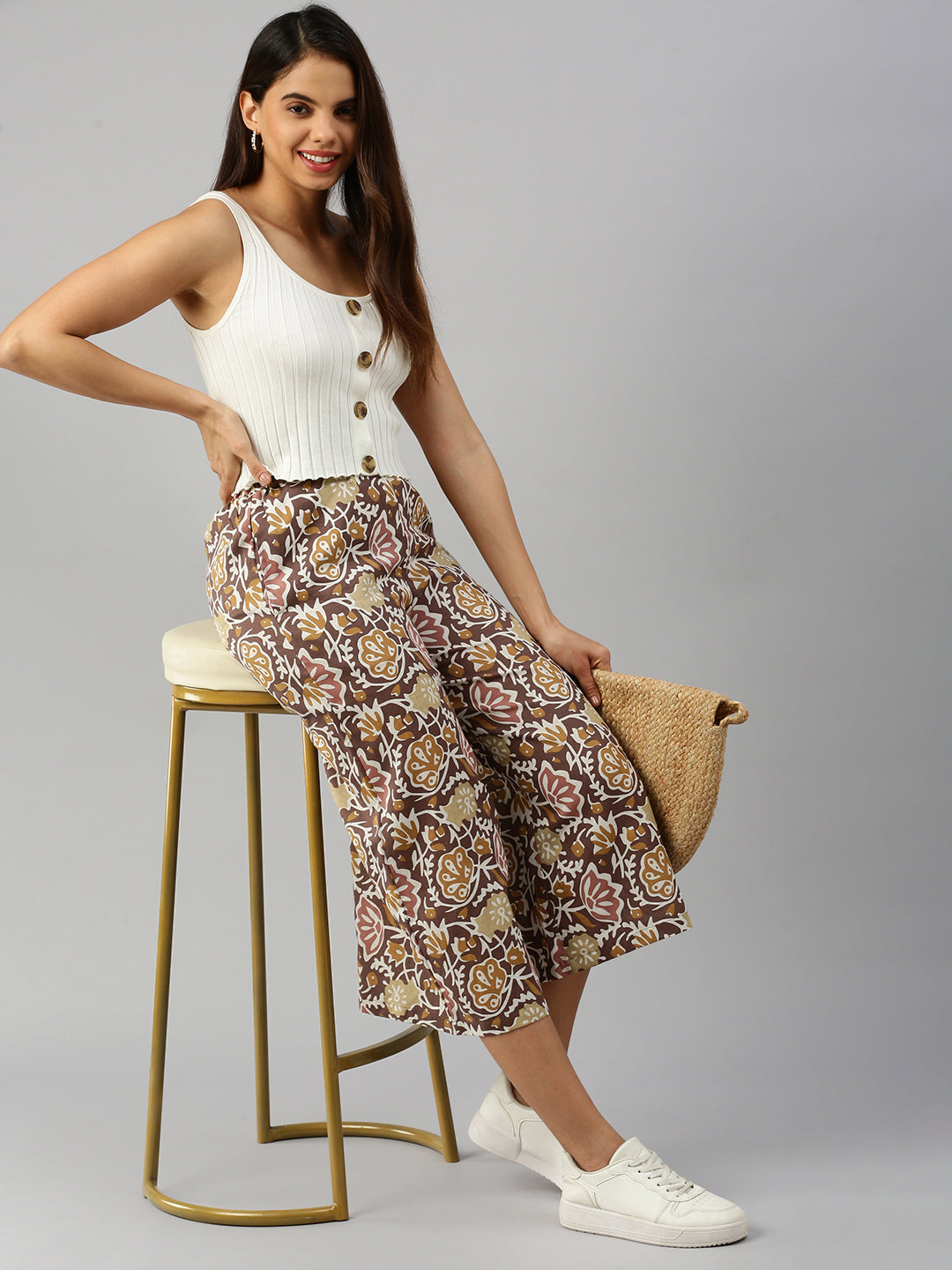 Culottes All Over Print-Grape - De Moza