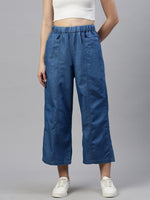 De Moza Women Culottes Mid Blue