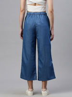 De Moza Women Culottes Mid Blue