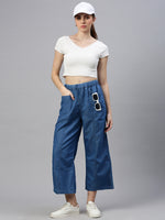 De Moza Women Culottes Mid Blue