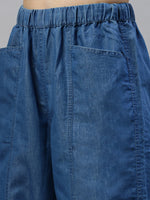 De Moza Women Culottes Mid Blue