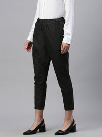 De Moza Women Formal Pant Black