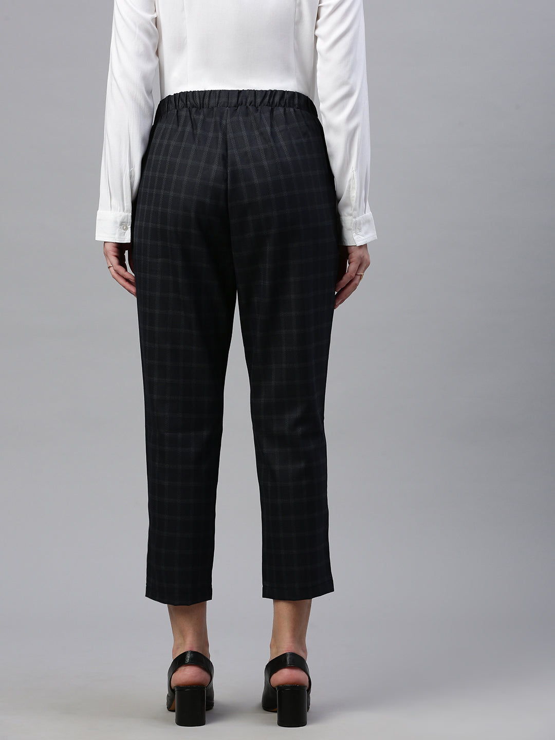 De Moza Women Formal Pant Dark Navy Blue