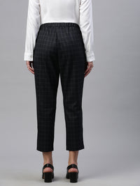 De Moza Women Formal Pant Dark Navy Blue