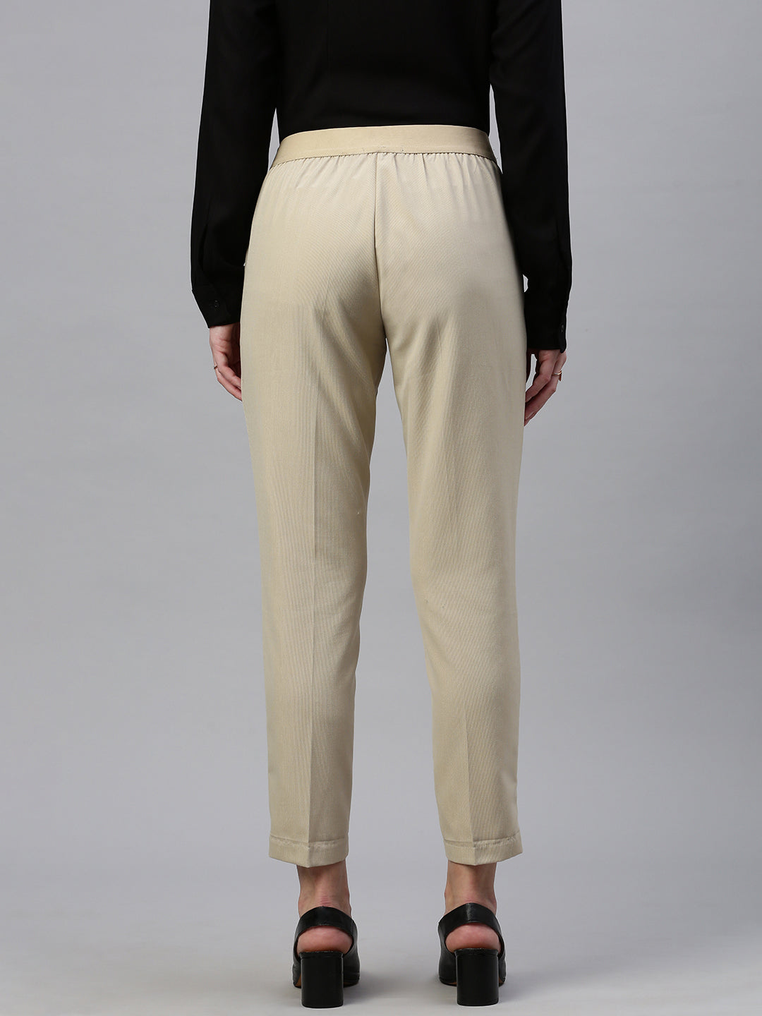 De Moza Women Formal Pant Beige