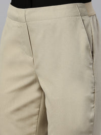 De Moza Women Formal Pant Beige