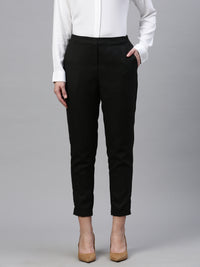 De Moza Women Formal Pant Black - De Moza