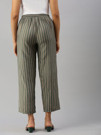 De Moza Women Printed Palazzo Green