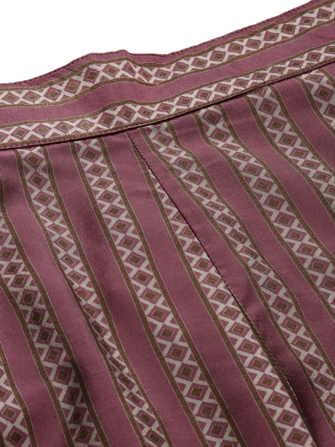 De Moza Women Printed Palazzo Wine