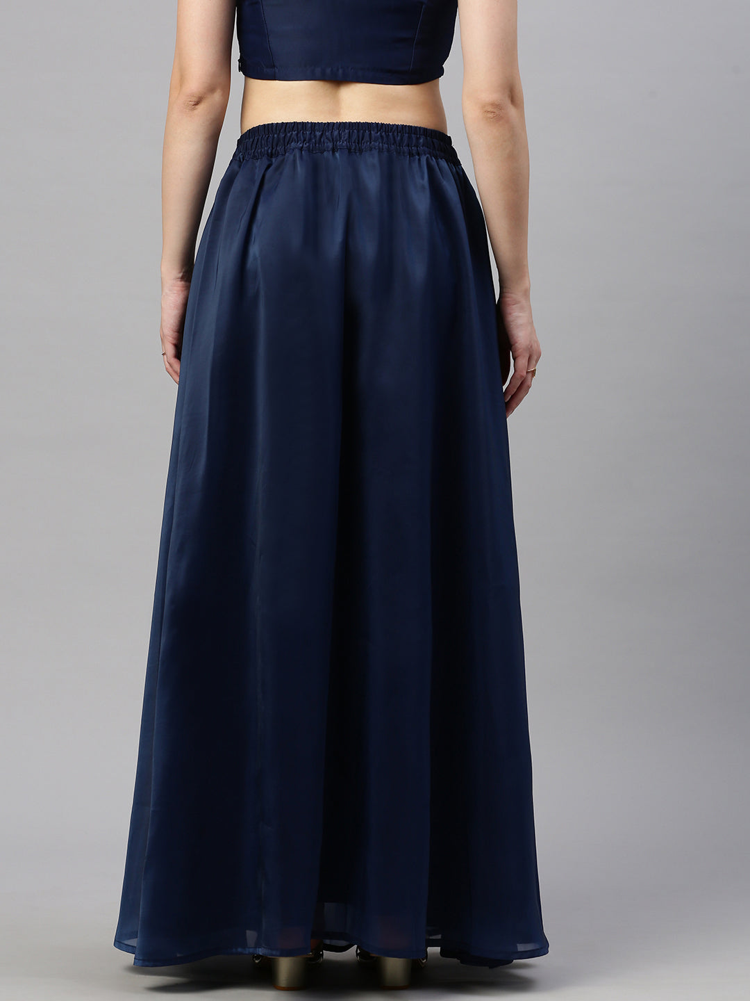 De Moza Women Skirt Solid Navy