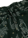 De Moza Women Printed Straight Pants Bottle Green