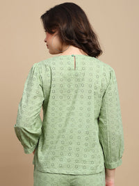 Co-ord Set (Top & Palazzo) - Fog Green