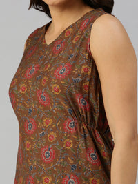 De Moza Women Printed Top Wine