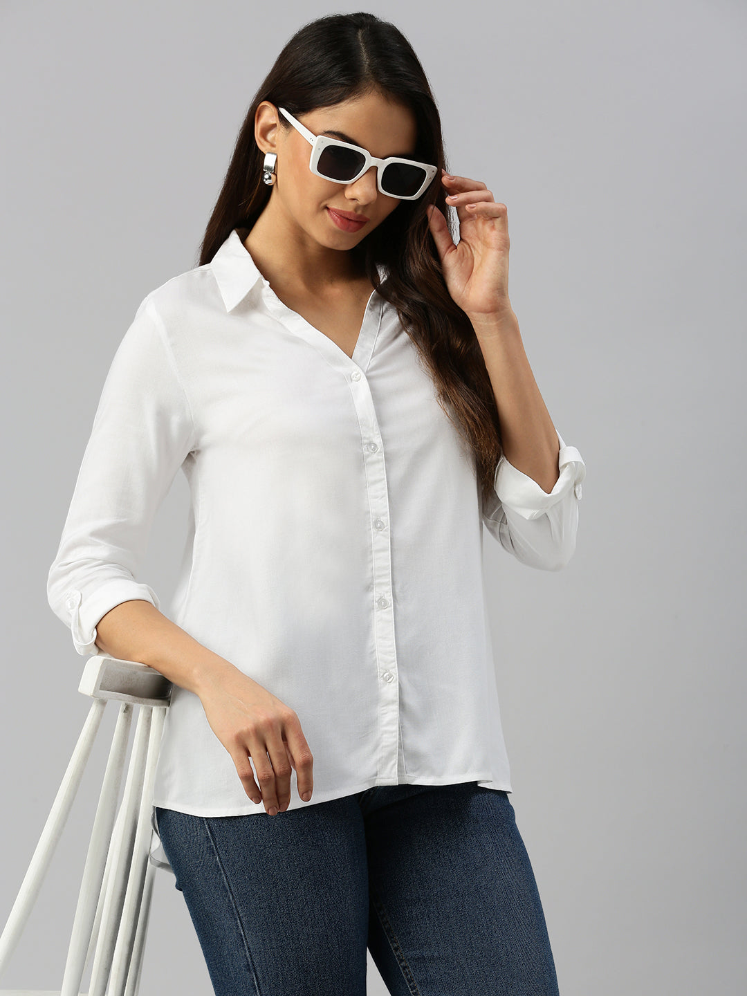 De Moza Women Shirt White