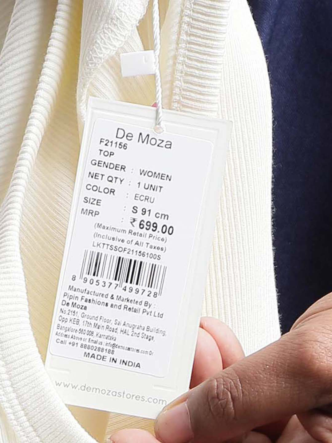 De Moza Women Casual Top Ecru