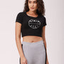 De Moza Ladies Printed Crop Top Black