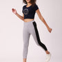 De Moza Ladies Printed Crop Top Navy