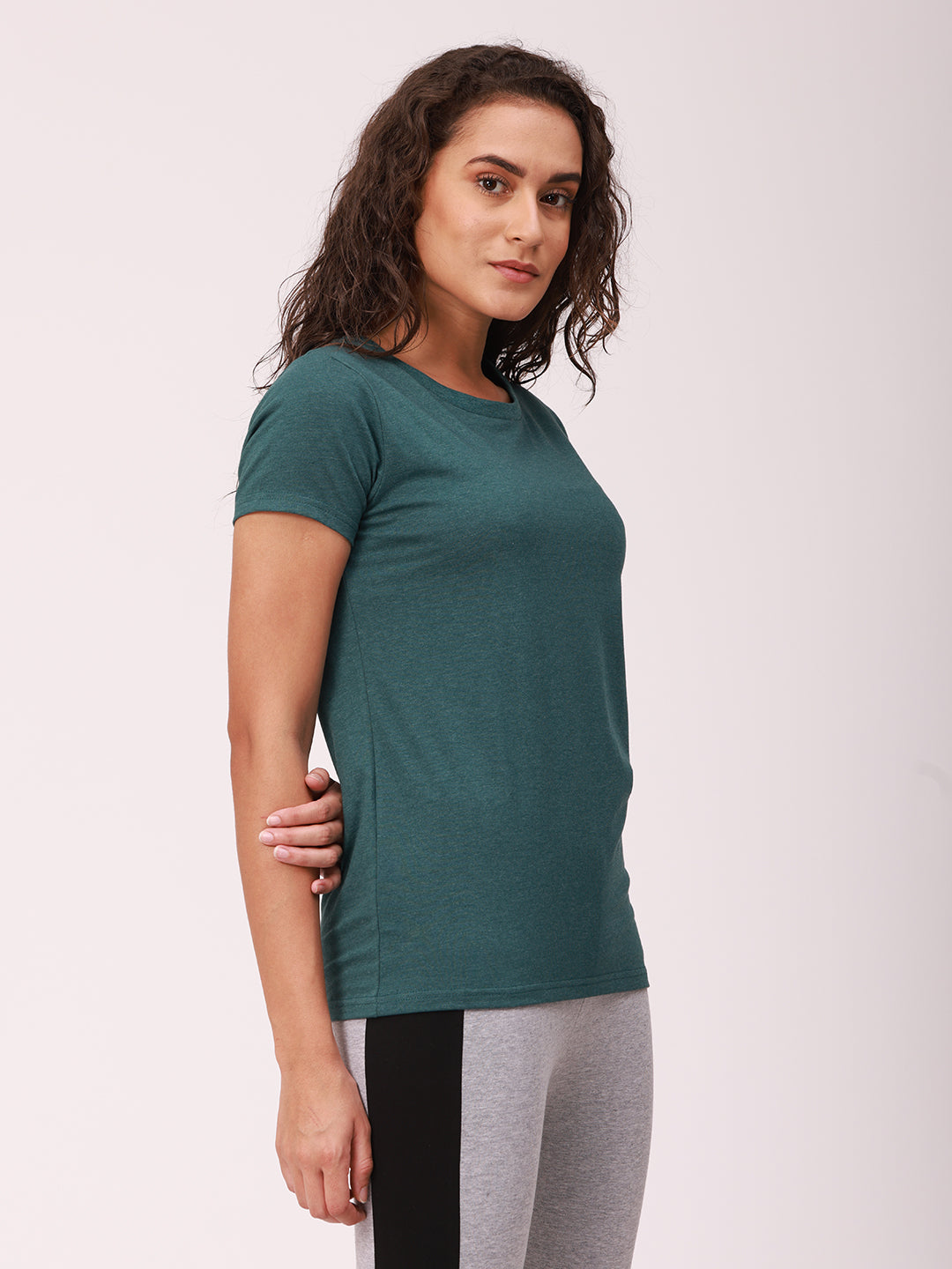 De Moza Ladies Active Wear Top Green Melange