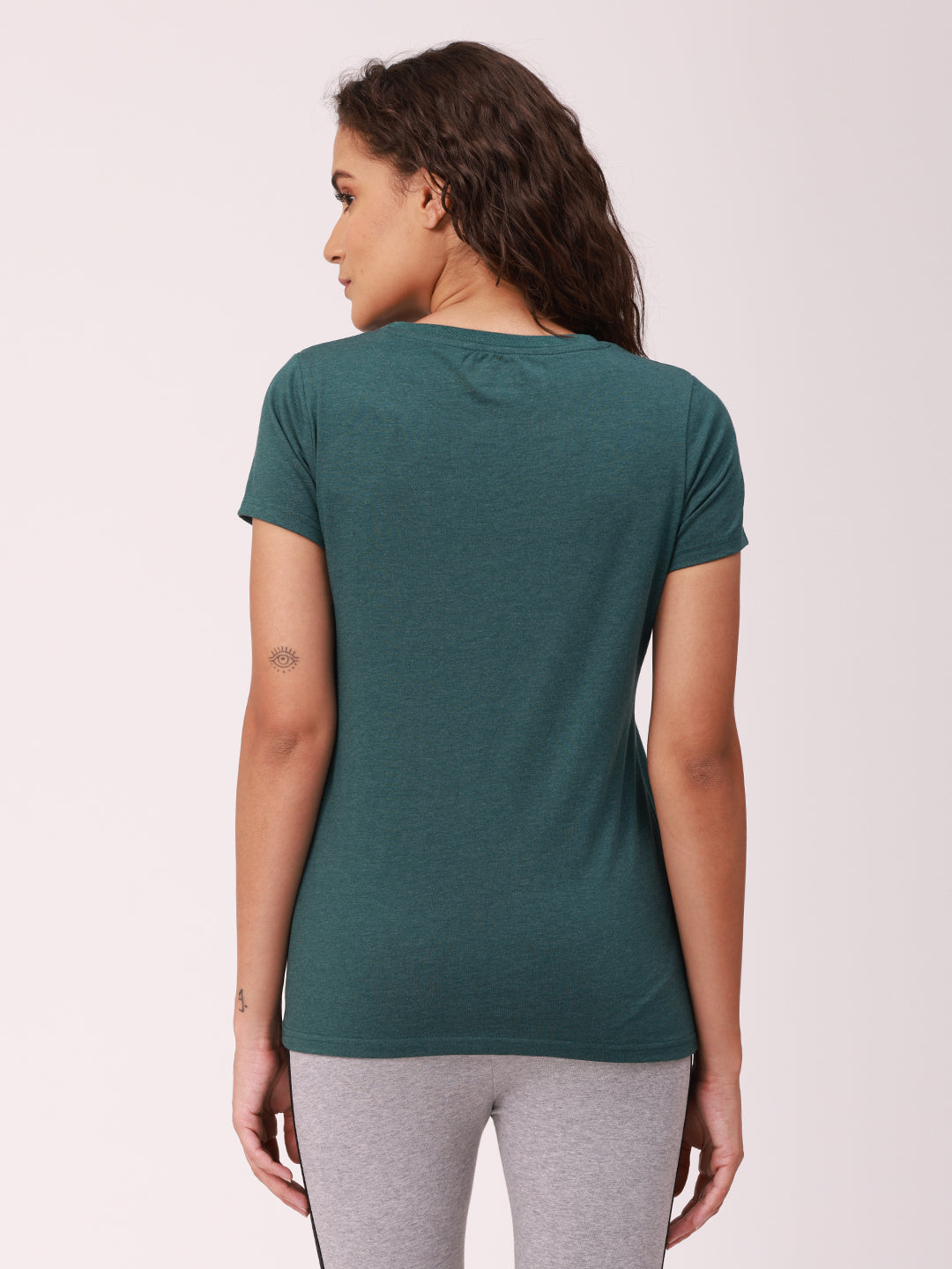 De Moza Ladies Active Wear Top Green Melange