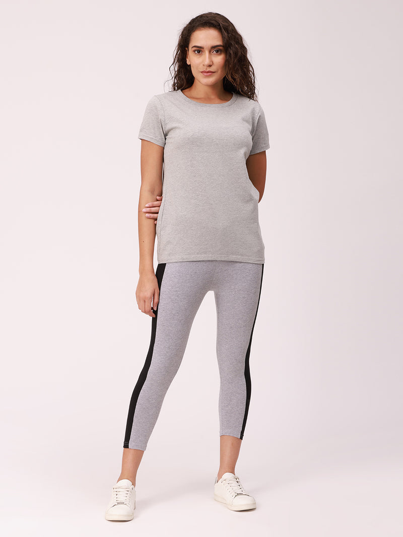 De Moza Ladies Active Wear Top Grey Melange